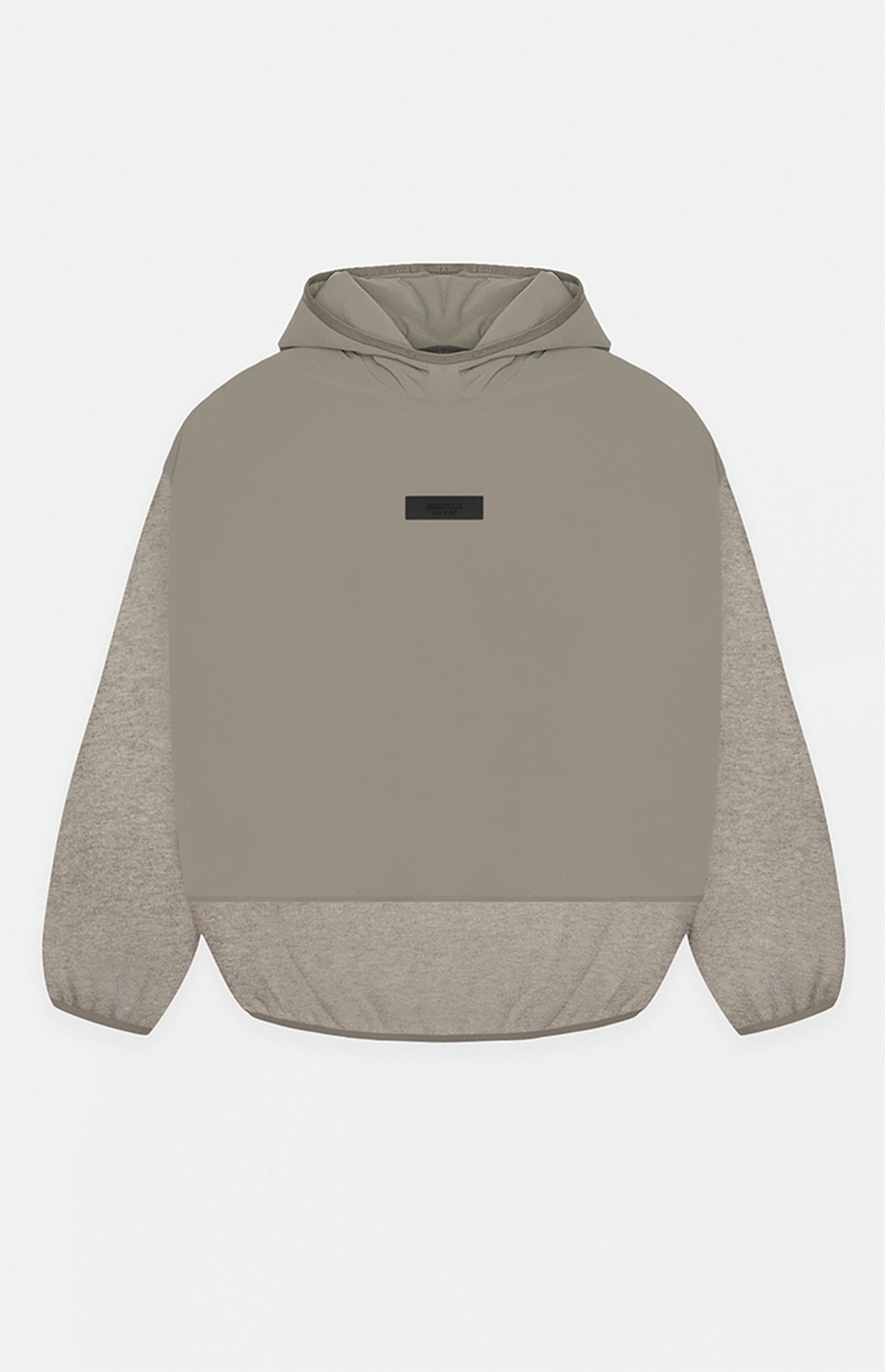 Fear of God ESSENTIALS Dust Heather Grey Nylon Fleece Hooded Sweatshirt | PacSun