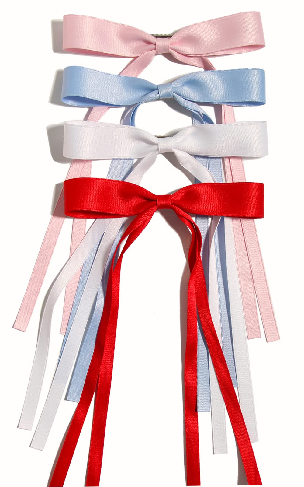4pcs Hair Clips for Women Tassel Ribbon Bowknot Hair Clips with Long Tail, Women Hair Clip for Gi... | Amazon (US)
