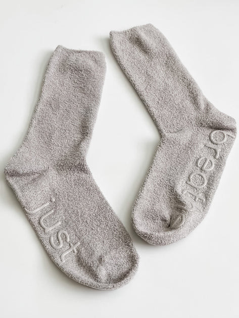 Non-Slip Cozy Socks - Calming Gray | LoveSteady