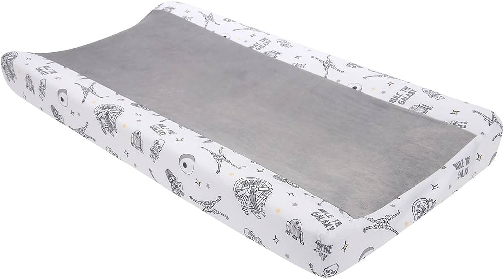 Lambs & Ivy Star Wars Millennium Falcon White/Gray Soft Changing Pad Cover | Amazon (US)