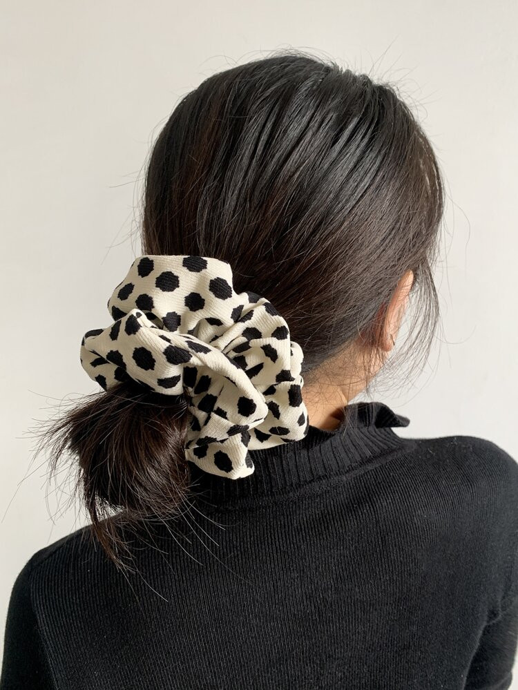 Polka Dot Print Scrunchie | SHEIN