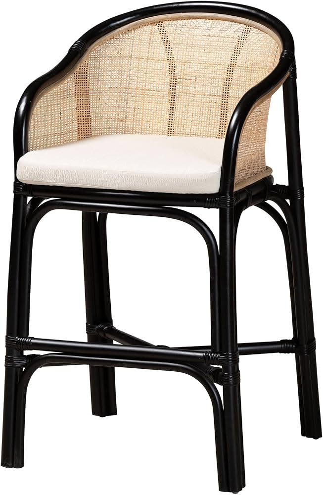 bali & pari Miranda Natural Rattan Stool, Counter Height | Amazon (US)