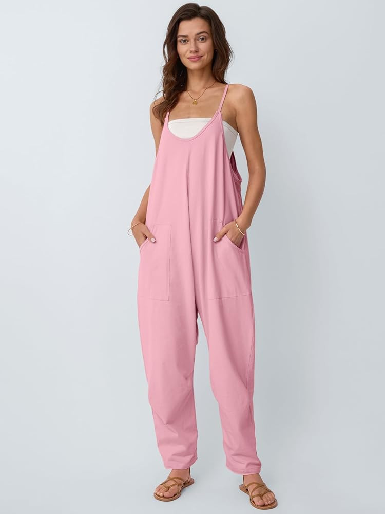 AUTOMET Jumpsuits for Women Casual Summer Outfits Rompers Comfy Beach Vacation Trendy Overalls Ju... | Amazon (US)