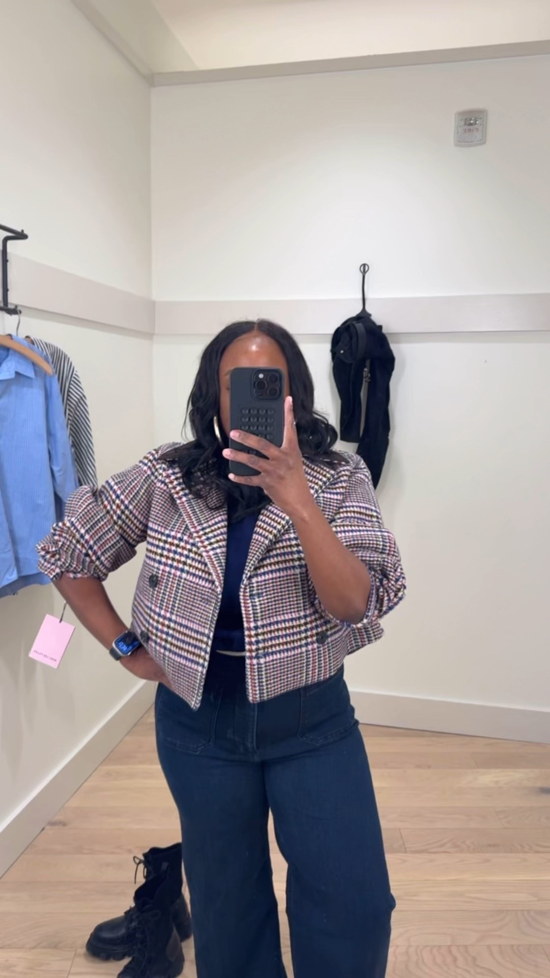 Today I did a fitting session, I would have never looked twice at this Avec Les Filles Cropped Boxy Jacket, but let me tell you…once I sized down it became an instant must have. #fashionstyledetroit 

#LTKootd #LTKOver40