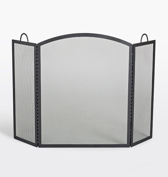 Arch 3 Panel Fireplace Screen | Rejuvenation