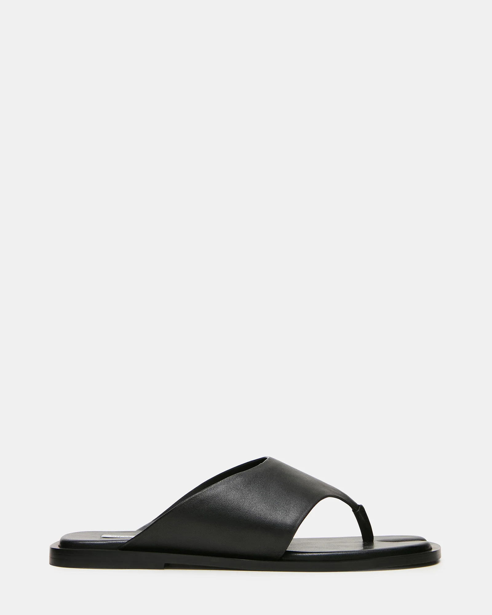 ILLIA Black Leather Tabi-Inspired Thong Women's Sandal | Steve Madden (US)