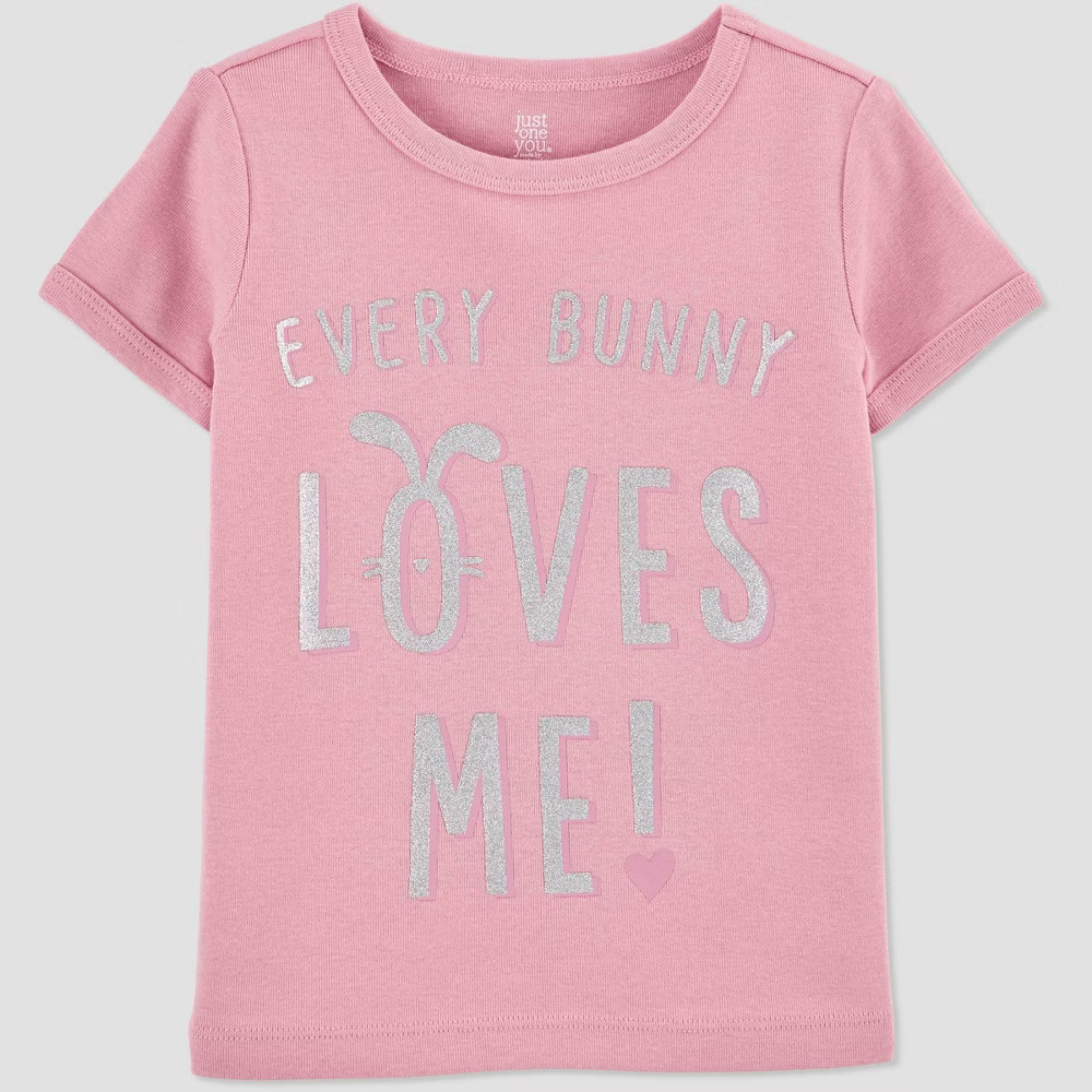 Toddler Girls' Easter 'Every Bunny Loves Me' T-Shirt - Just One You made by carter's Pink 2T | Target
