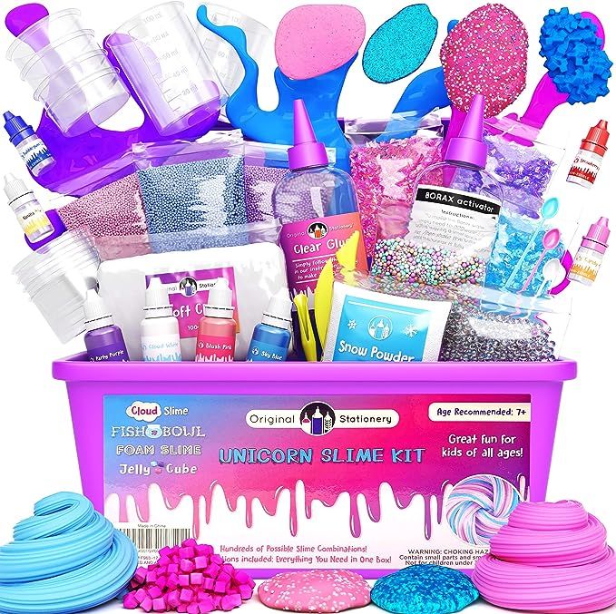 Original Stationery Unicorn Slime Kit Supplies Stuff for Girls Making Slime [Everything in One Bo... | Amazon (US)