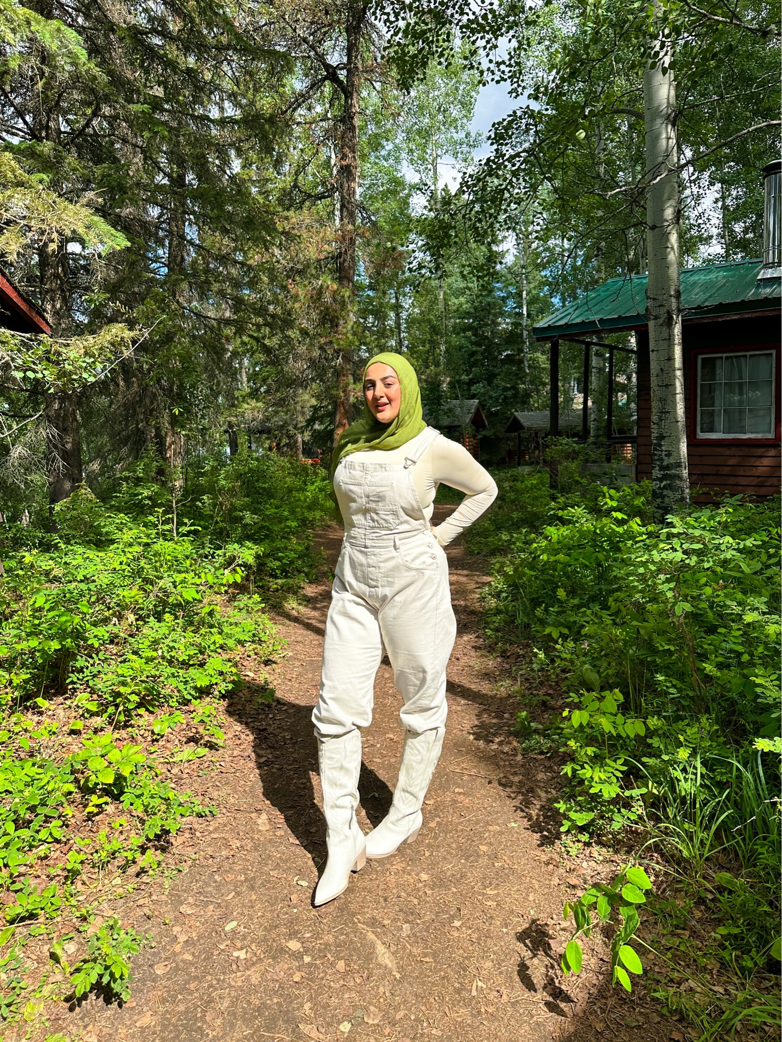 cowgirl overalls outfit- all cream with a pop of color <3

#LTKfit #LTKSeasonal #LTKunder100