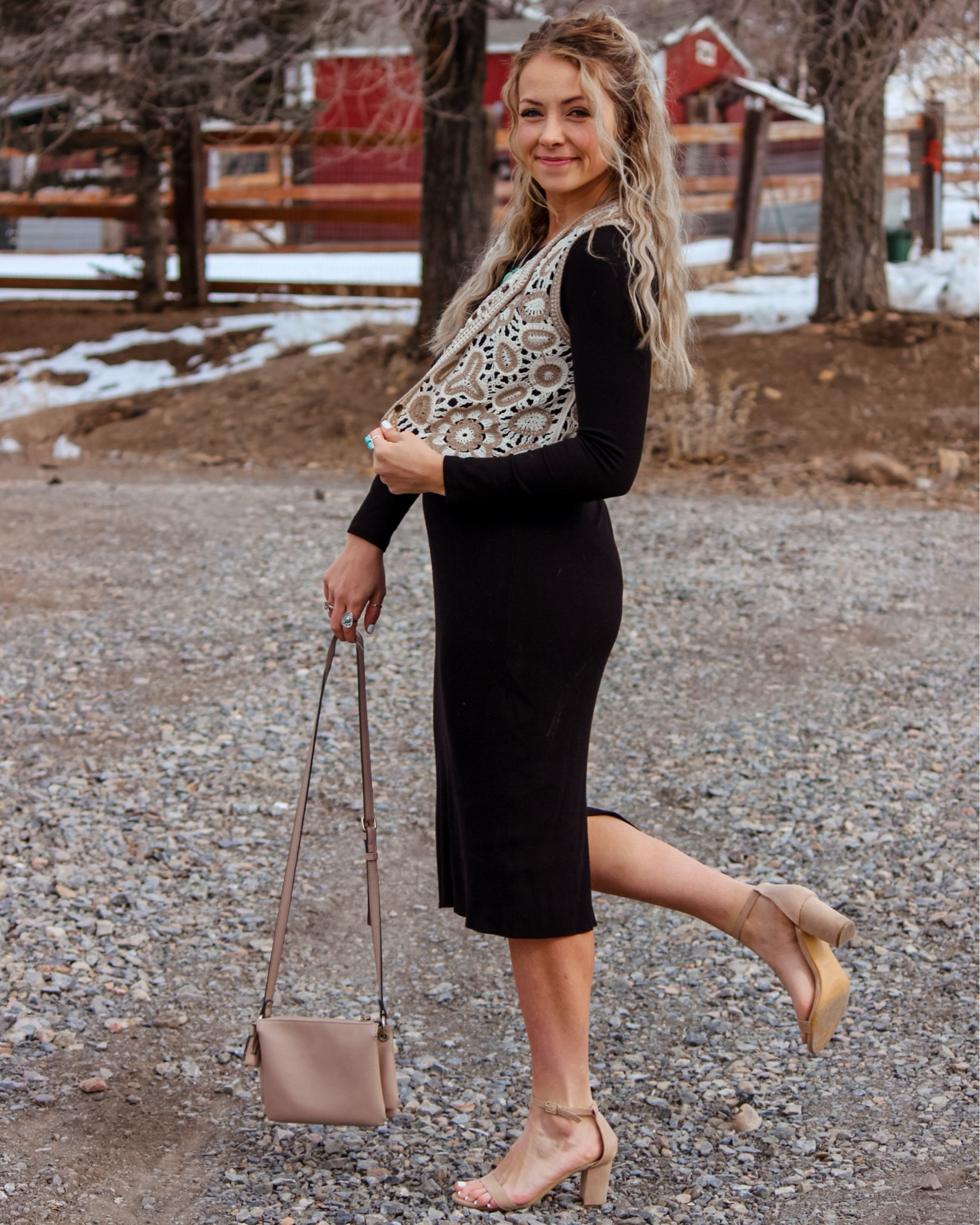 Business CowGal OOTD 3/3 🧡

A hand-Crocheted vest I picked up from the farmers market last summer? I think YES! Finally figured out a way to tie it in and I loved the way it matched these heels. 

Vest: Crochet Corner (Crochet by Necha) on FB and Insta! 

This is actually a sweater skirt matched with a bodysuit, it just looks like a dress! You can find new ways to imagine old pieces of clothing.. just start mix and matching! ❤️

#cowgirlstyle #westernfashion #workwear #businesscasual #cowgirl

#LTKBeauty #LTKWorkwear #LTKStyleTip