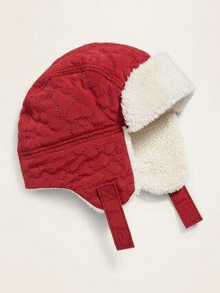 Heart-Quilted Sherpa-Lined Trapper Hat for Baby | Old Navy (US)