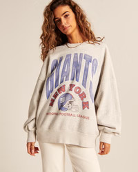New York Giants Graphic Oversized Sunday Crew | Abercrombie & Fitch (US)