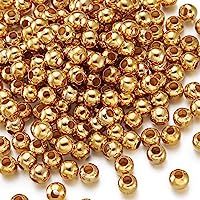 Craftdady 200Pcs Golden Iron Round Ball Spacer Beads 5mm Metal Smooth Rondelle Charm Loose Beads ... | Amazon (US)