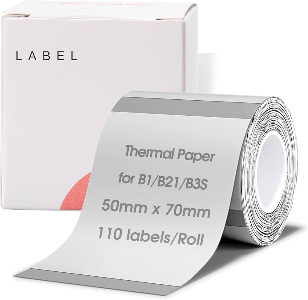 NIIMBOT Labels for B1/B21/B3S Label Maker, 2'' x 2.76'' (50x70mm) Thermal Sticker Label, Waterpro... | Amazon (US)