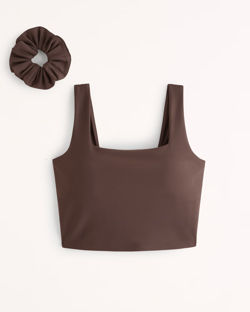 YPB sculptLUX Squareneck Slim Tank | Abercrombie & Fitch (US)