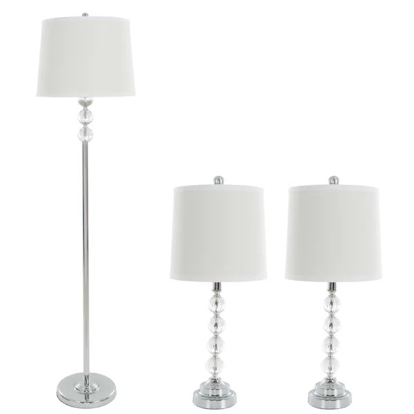 Faceted Crystal Floor and Table Lamp Set | Wayfair North America