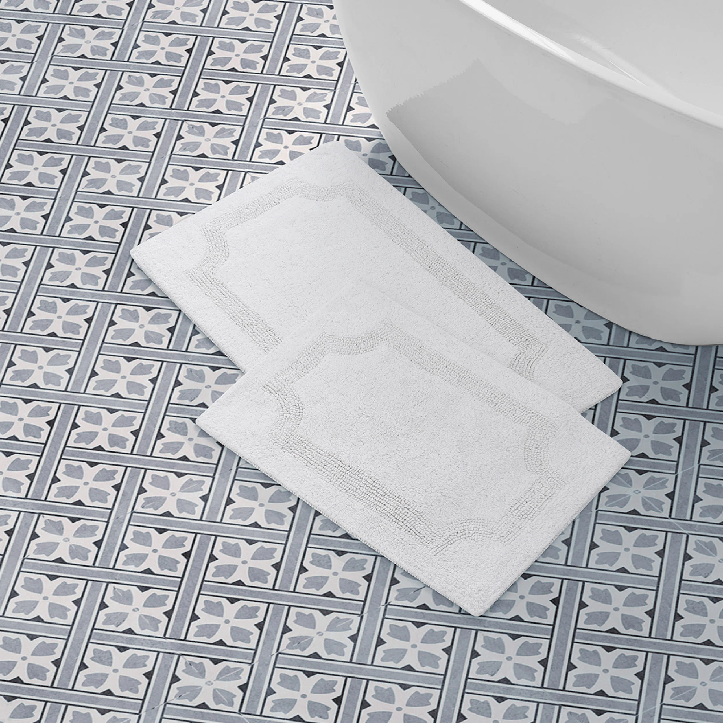 Laura Ashley Reversible Cotton Bath Rug & Reviews | Wayfair | Wayfair North America