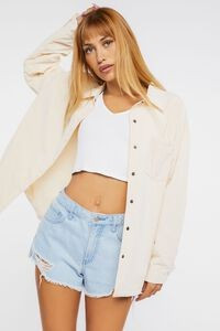Dolphin-Hem Buttoned Shacket | Forever 21 (US)