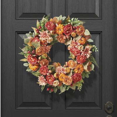 Lush Autumn Garden Wreath | Frontgate