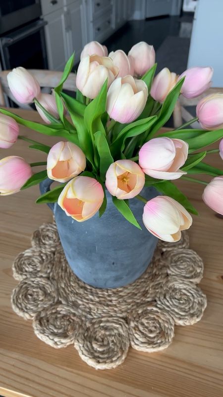 Yay for Spring! You can easily recreate my Spring centerpiece for your kitchen table too! These Amazon tulips are my favorite!

#LTKSeasonal #LTKhome