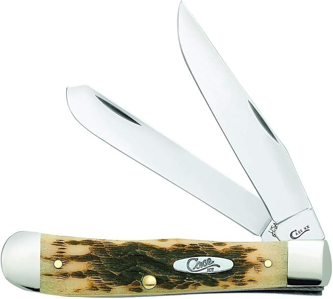 Case XX WR Pocket Knife Trapper With Genuine Bone Handle, Carbon Steel Blade(s), Length Closed: 4... | Amazon (US)
