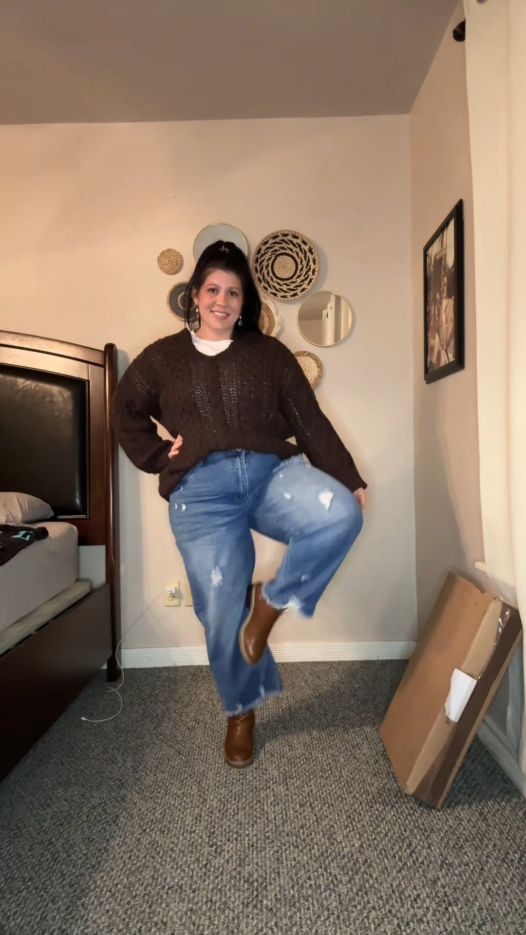 It actually felt like fall today! 🍂 Layered this sweater with a fun neckline with a tshirt for the perfect casual comfy fit  

#LTKFindsUnder50 #LTKFindsUnder100 #LTKSeasonal