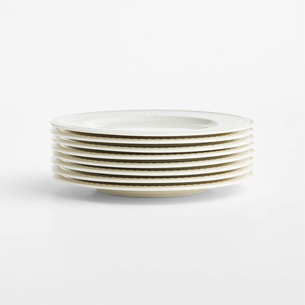 Cotswold Cream Porcelain Salad Plates, Set of 8 | Crate & Barrel | Crate & Barrel