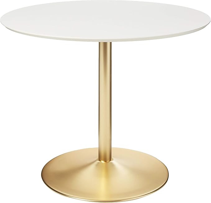 Target Marketing Systems PISA Modern Retro Round Top Dining Table with Chrome Plated Base, 35.4",... | Amazon (US)