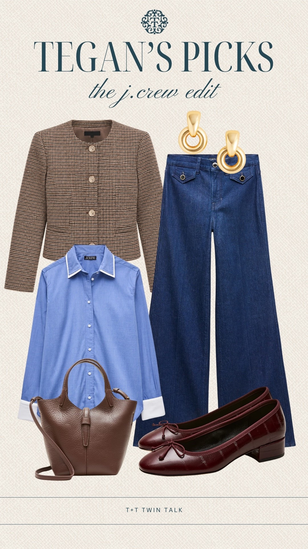 J.Crew always does classic fall style so well! 🍂🤎 Tegan’s picks mix polished staples with rich seasonal colors—the plaid jacket, blue button-down, wide-leg denim, burgundy ballet flats, and chocolate bag are SO good together. These are pieces you’ll be able to wear in endless combinations!
#LTKSeasonal #LTKOver40 #LTKMidsize #JCrewStyle #FallFashion #FallOutfit #ClassicStyle