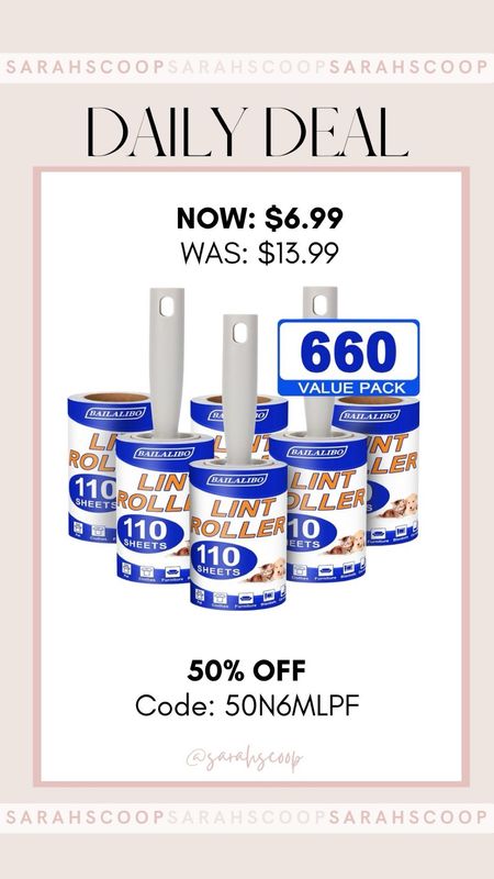 Say goodbye to all that pesky pet hair! 🐾 Grab these extra sticky lint rollers and use the code 50N6MLPF for 50% off!! #Amazon #AmazonDeals #deals #sale 

#LTKsalealert #LTKfindsunder50