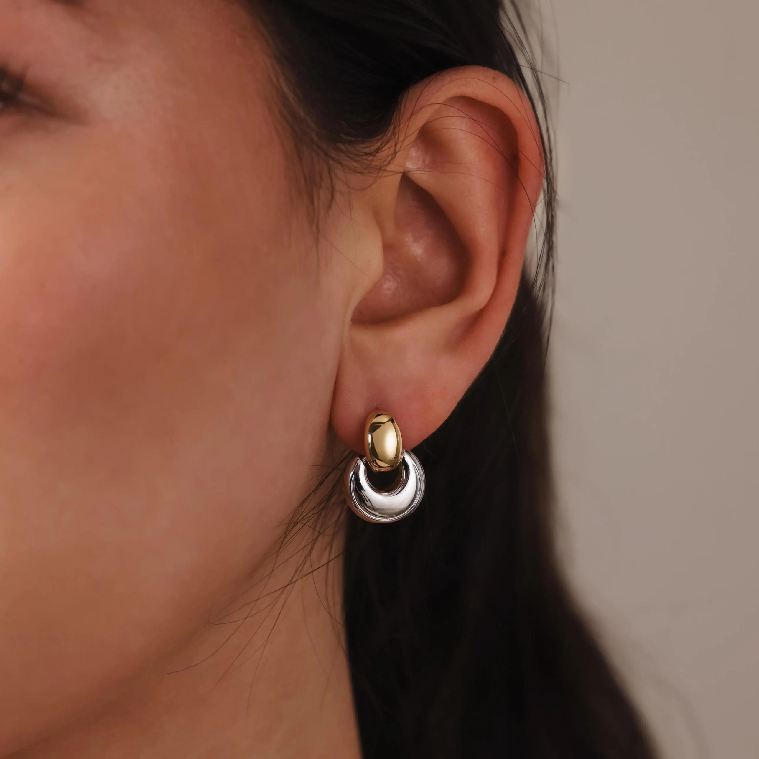Eclipse Dome Earrings by Caitlyn Minimalist • Half Moon Drop Earrings • Chunky Stud Earrings • Statement Jewelry • Gift for Her • ER790 | Etsy (Global)