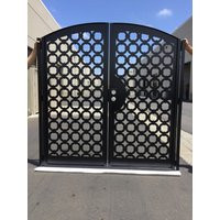 Contemporary Dual Entry Metal Gate Ornamental Iron Garden Modern | Etsy (US)