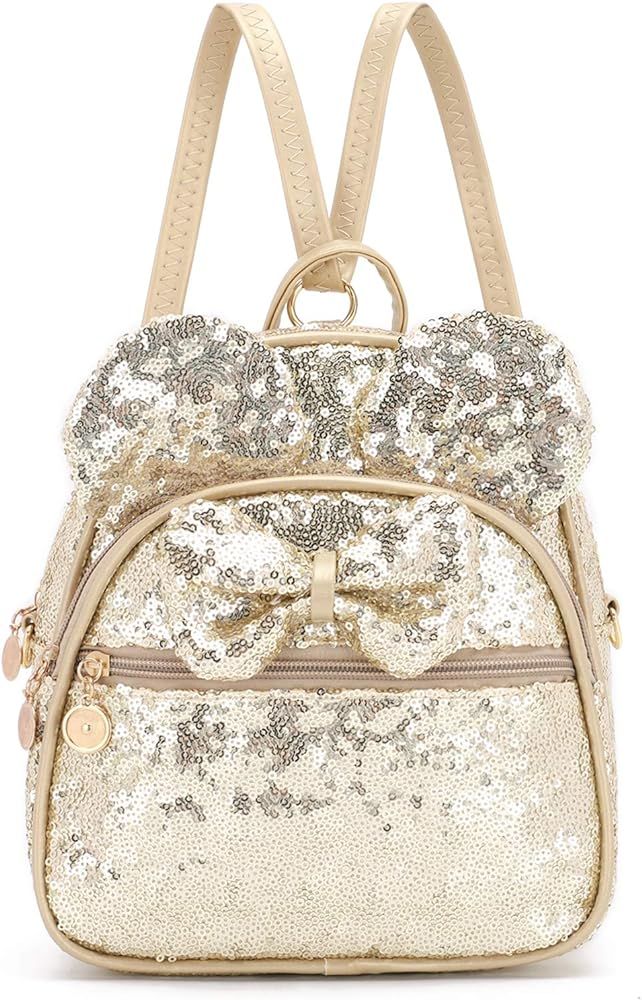 Girls Bowknot Polka Dot Cute Mini Backpack Small Daypacks Convertible Shoulder Bag Purse for Wome... | Amazon (US)