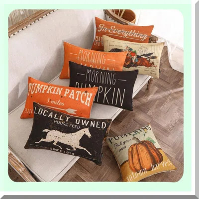 Fall Harvest Linen Pillow Cover - Vintage Rustic Autumn Decor - Square Cushion Case for Couch and Sofa - PL1096TR | Wayfair North America