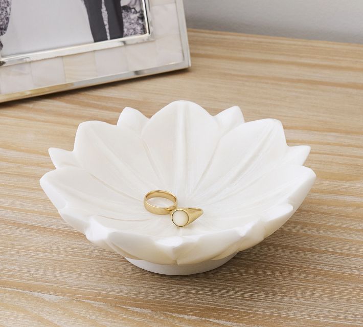 Handcrafted Marble Lotus Bowl | Pottery Barn (US)