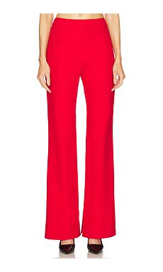 SELMACILEK High Rise Slit-detailed Canvas Pant in Red from Revolve.com | Revolve Clothing (Global)