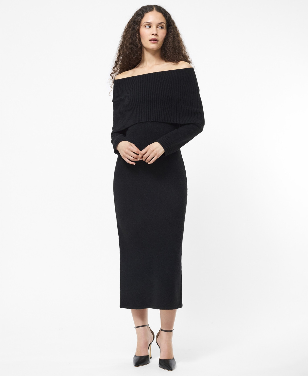 French Connection Women's Emilia Long-Sleeve Dress - Black | Macy's