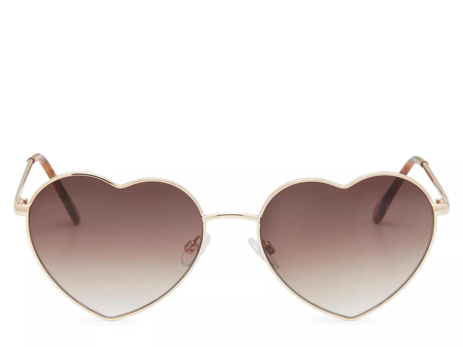 Kelly & Katie Loveletter Heart Sunglasses | Women's | Gold | Size One Size | Sunglasses | DSW