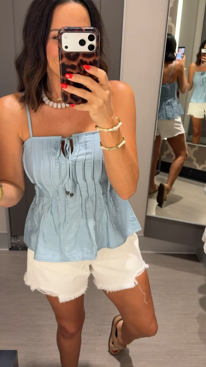 This color is everything 💙 This breezy tank is one of those tops you’ll wear all summer long, and it looks so cute paired with white shorts!

Shop here.

Size XS-S • 5’3” for reference

#TargetStyle #TargetFinds #TargetFashion #SummerStyle #SummerOutfit #AffordableFashion #BlueTop #WhiteShorts #OOTD #StyleInspo