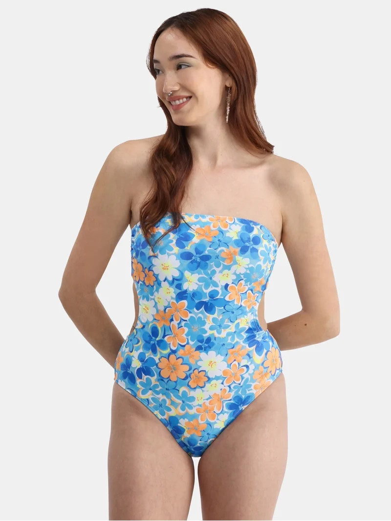 No Boundaries Women's Cutout One Piece Swimsuit, XXS - XXL | Walmart (US)