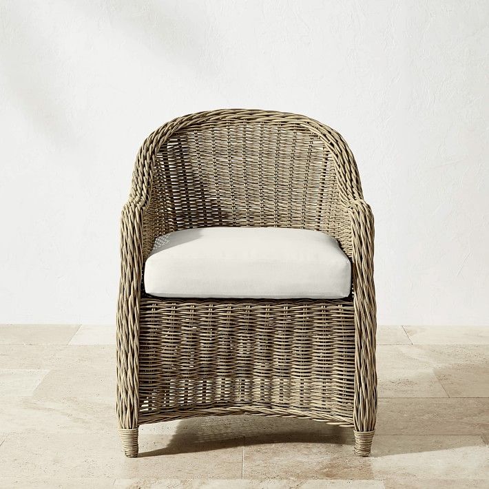 Manchester Dining Chair Frame, All Weather Weave, Natural | Williams-Sonoma