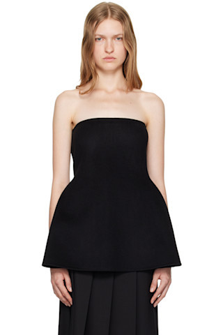 Black Sculptural Bustier | SSENSE