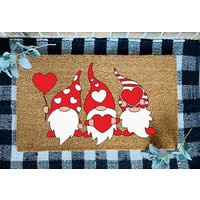 Valentine's Day Gnomes Door Mat, Gnome Home Decor, Rug, Porch Decor | Etsy (US)