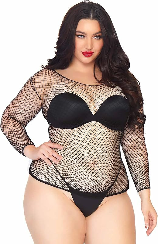 Leg Avenue Women's Long Sleeved Industrial Fishnet Shirt | Amazon (US)