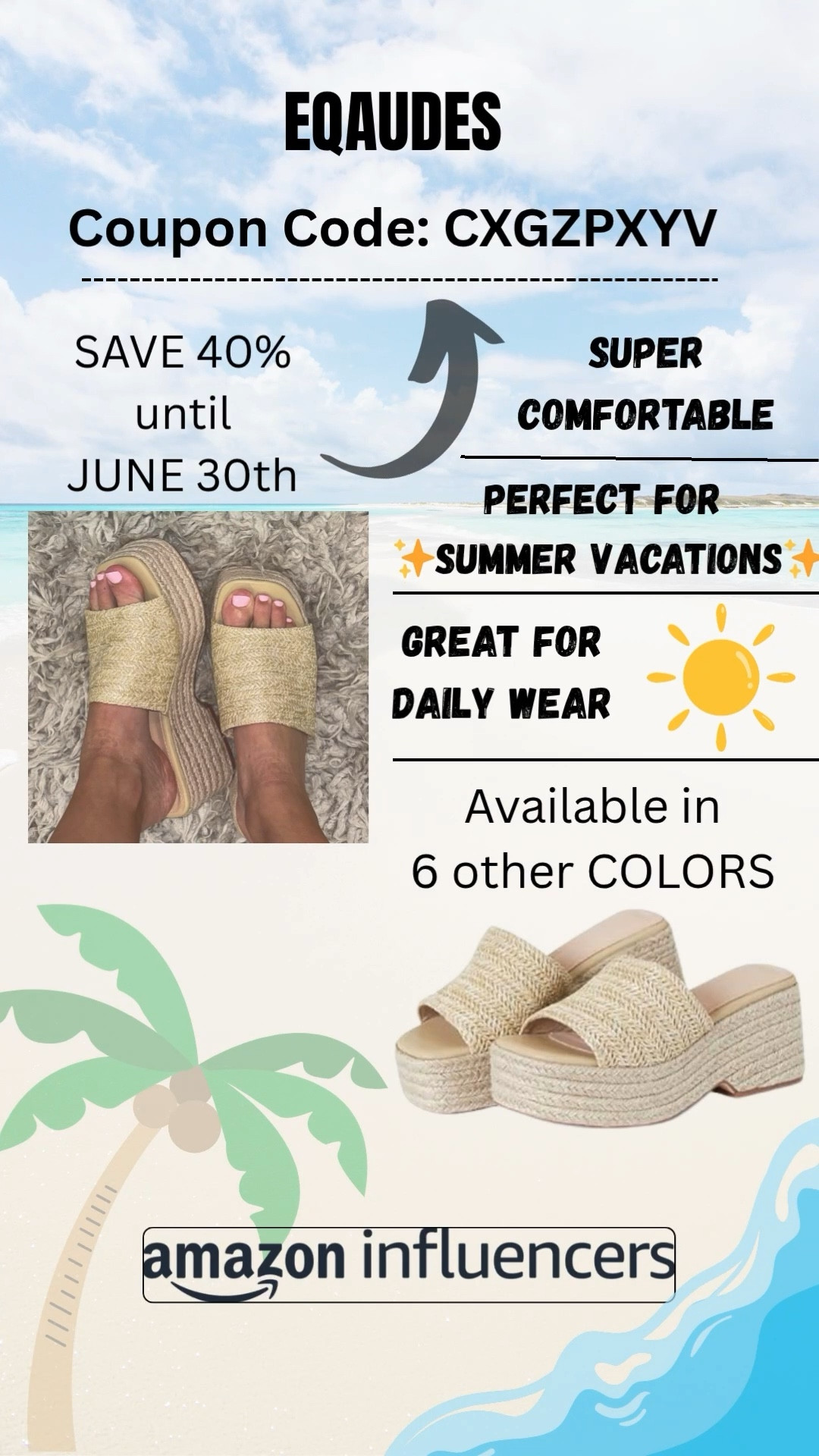 These summer platform sandals are a must—so comfy, cute, and currently on sale! 👏 Perfect for beach vacays, summer getaways, everyday wear… and yes, they’re coming with me to Vegas 🌴☀️💃 Grab them now before they’re gone! summer shoes, spring shoes , heels #LTKsale #vacaystyle #summerready #LTKshoecrush #amazoninfluencer #amazonfinds #amazonshoes #platformsandals

#LTKShoeCrush #LTKSaleAlert #LTKSummerEdit