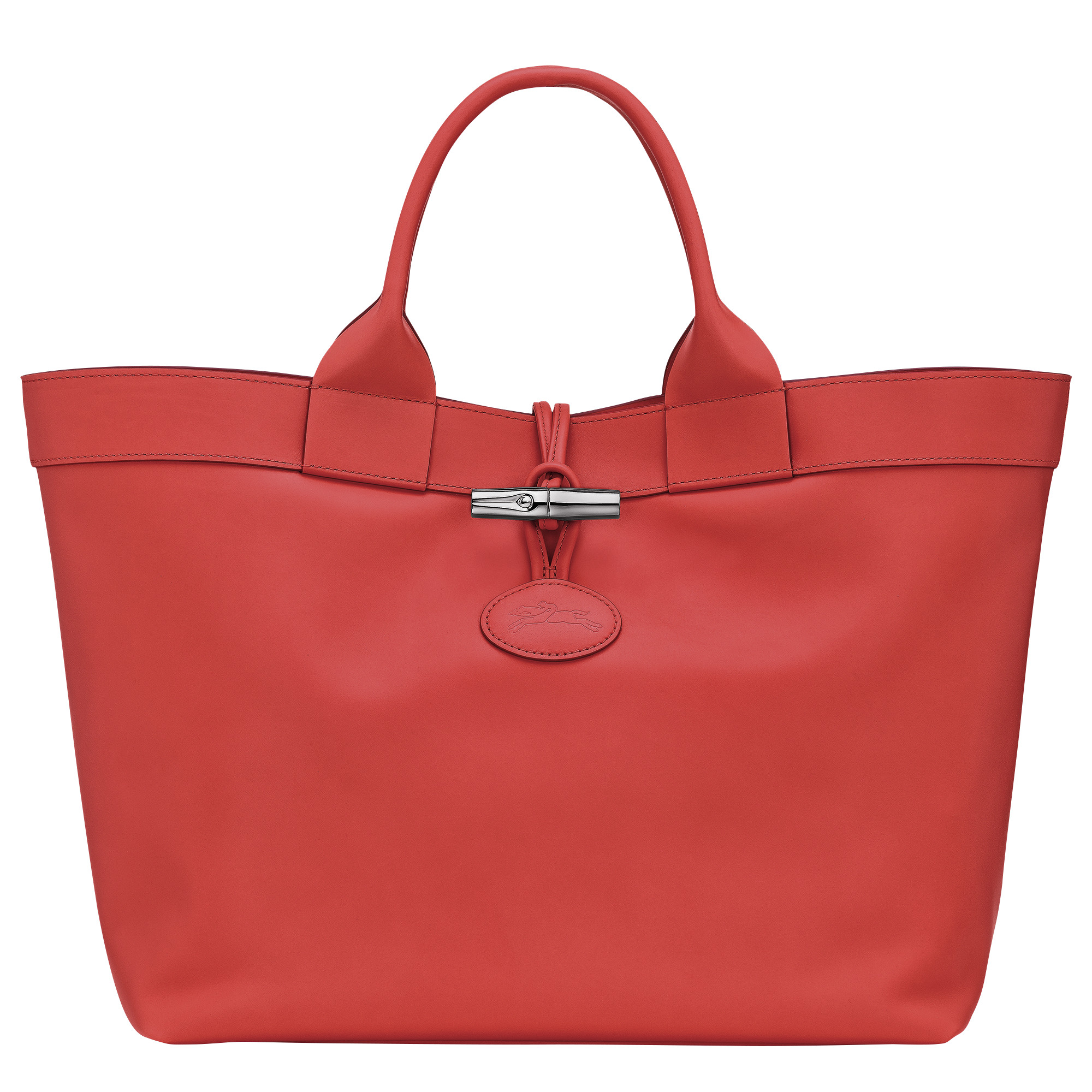Le Roseau L Tote bag Red - Leather | Longchamp US | Longchamp