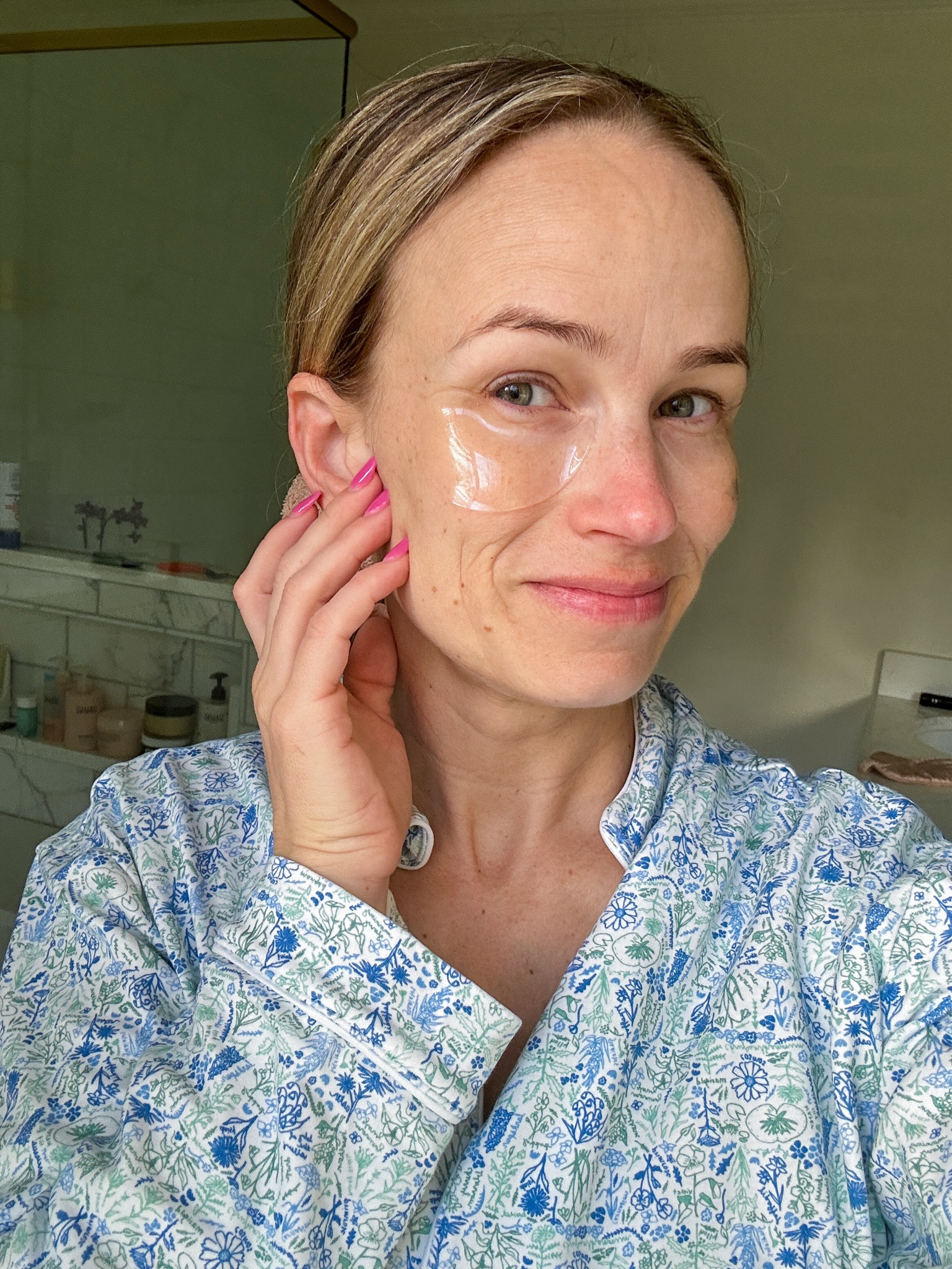 Didn’t sleep well so busting out the eye masks. 

I linked my morning skincare routine and pjs too  

#LTKbeauty