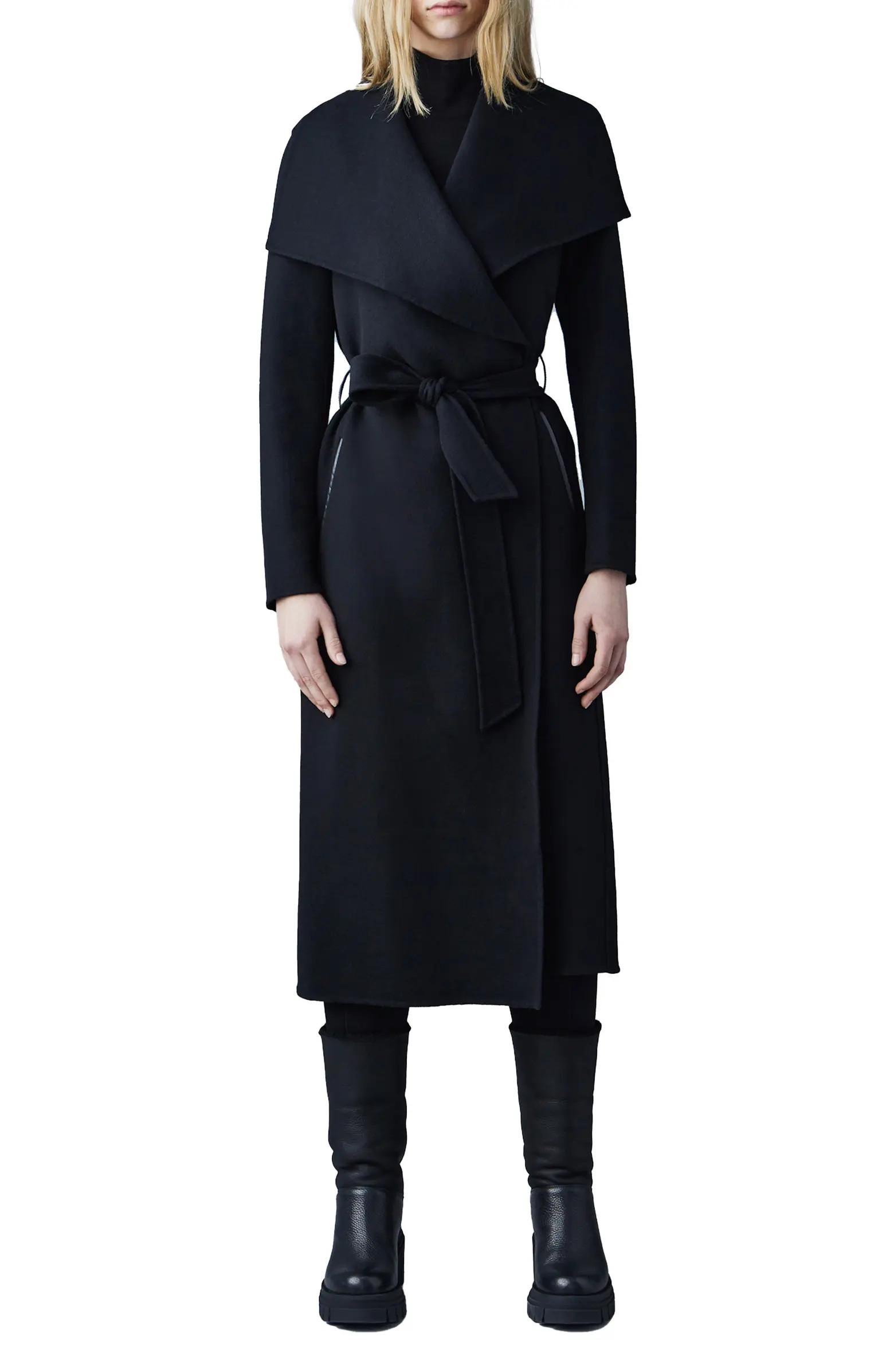 Mackage Mai Wool Long Wrap Coat | Nordstrom | Nordstrom