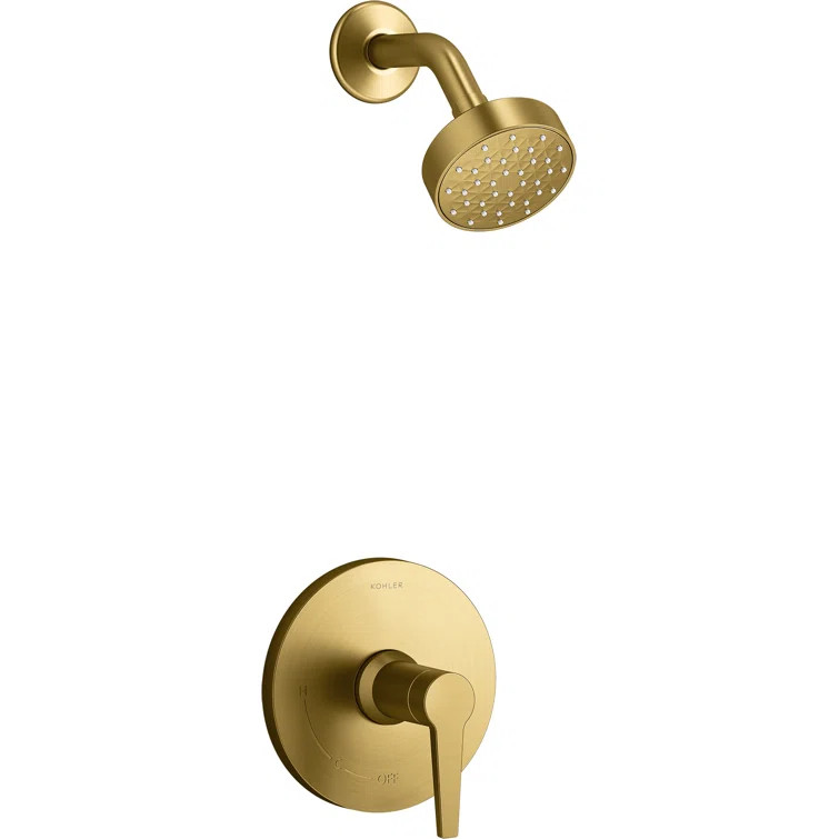 Kohler Pitch Rite-Temp Shower Trim Kit With 1.75 GPM Water-Saving Single-Function Showerhead, Sin... | Wayfair North America