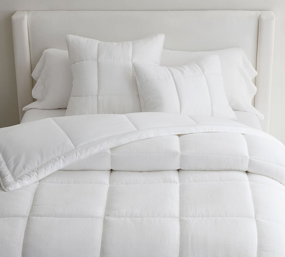 European Flax Linen Waffle Comforter | Pottery Barn (US)
